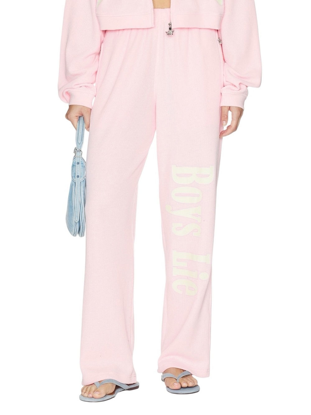NWT Boys Lie All-Star Alex Pant In Pink Size M $118 Tik Tok Viral Collegiate